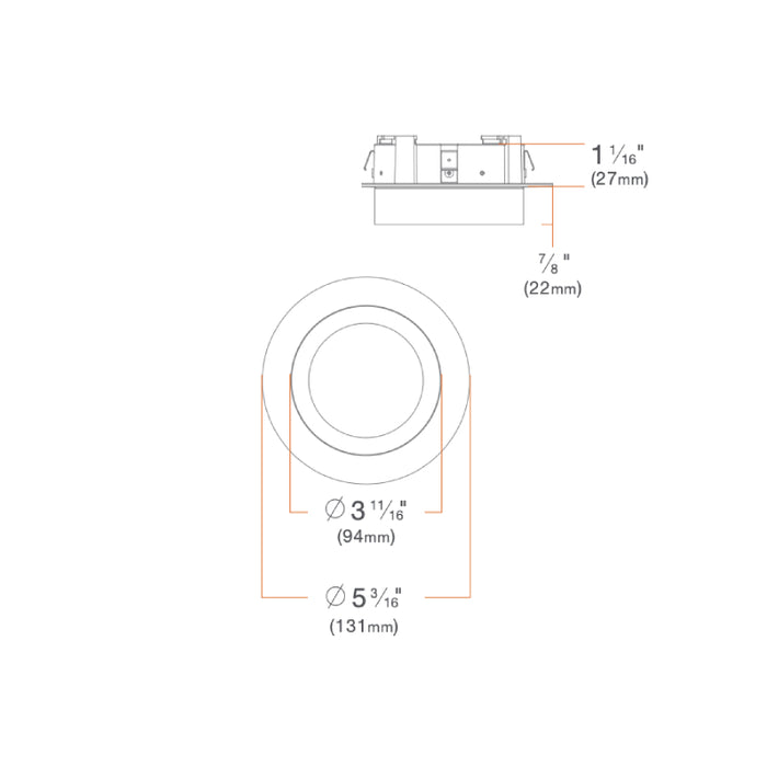 DMF M4TRS M Series 4" Round Decorative Open Trim