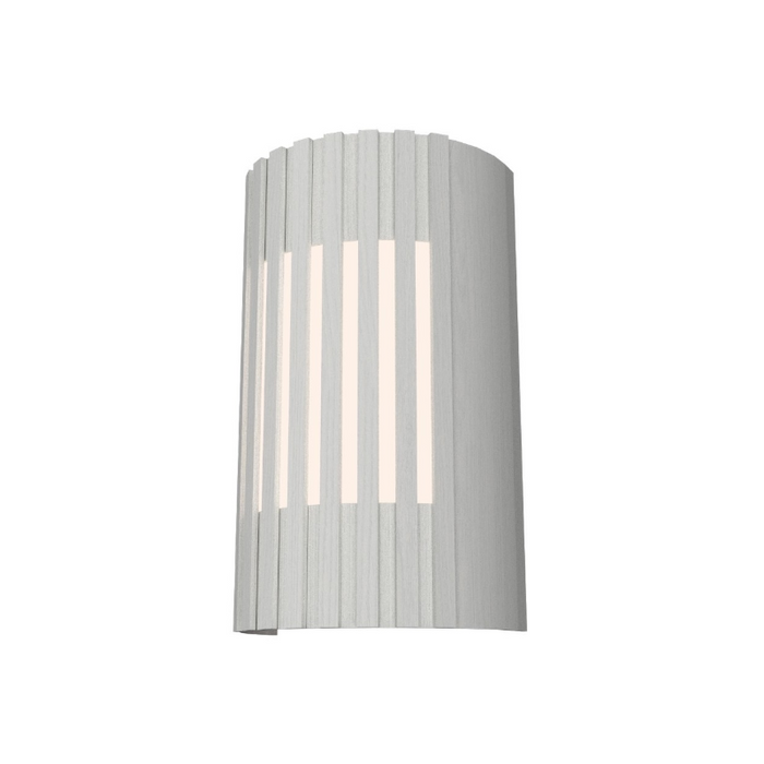 Accord 420 Slatted 1-lt 12" Tall LED Wall Light - Organic White