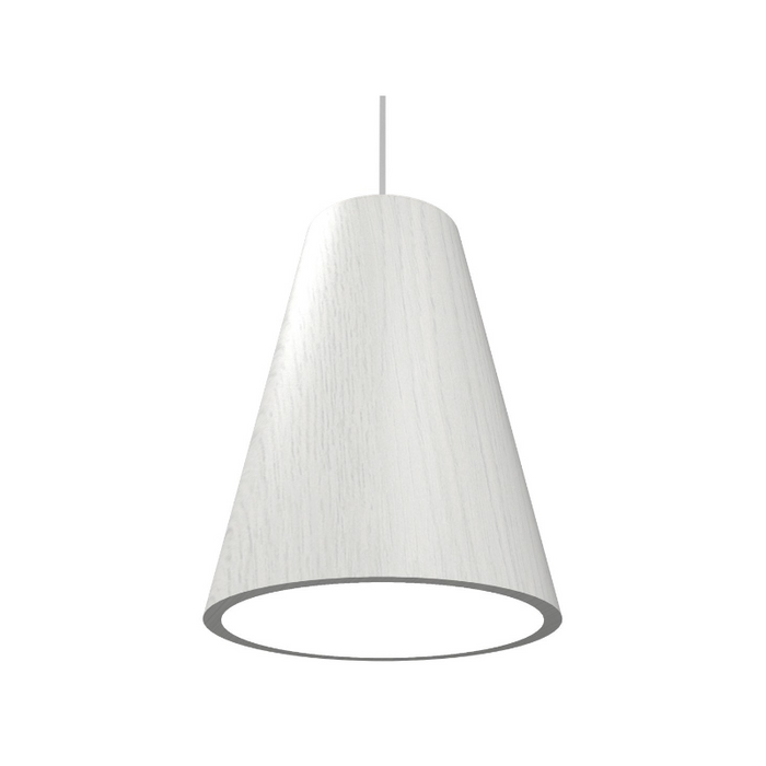 Accord 1130 Conical 1-lt 8" LED Pendant, E26 Base - Organic White