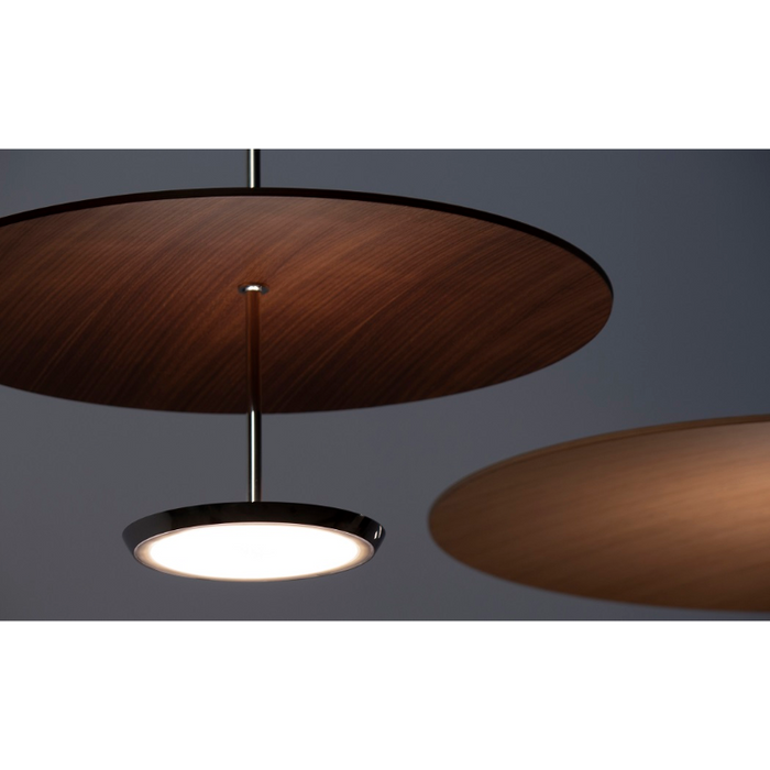 Pablo Designs Sky Dome 18" LED Pendant with Wood Shade