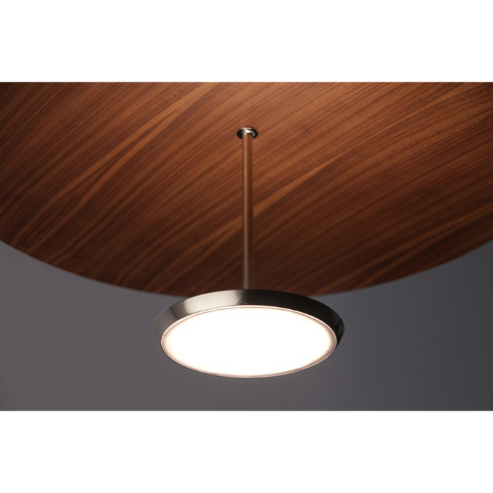 Pablo Designs Sky Dome 24" LED Pendant with Wood Shade
