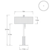 Arteriors PDC12 Middlebury 2-lt 25" Tall Desk Lamp