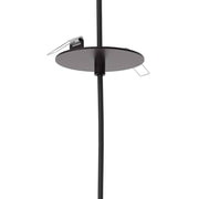 Dals PDC18-CC Nova 1-lt 18" LED Cylindrical Hanging Pendant with Flat Canopy, 3CCT Selectable - Black