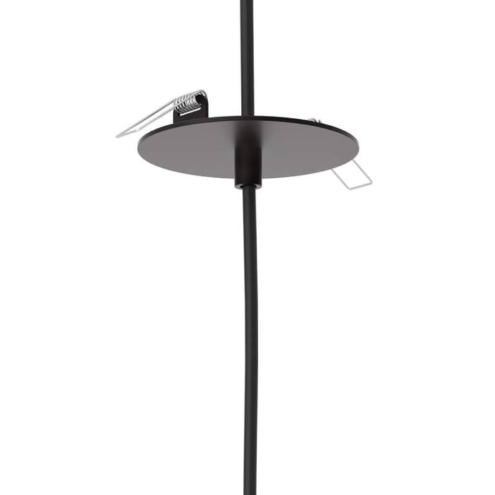 Dals PDC18-CC Nova 1-lt 18" LED Cylindrical Hanging Pendant with Flat Canopy, 3CCT Selectable - Black