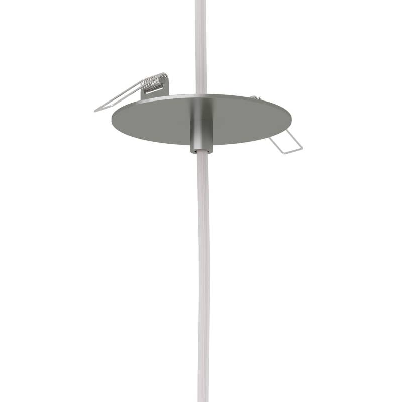 Dals PDC18-CC Nova 1-lt 18" LED Cylindrical Hanging Pendant with Flat Canopy, 3CCT Selectable - Sandblasted Aluminum