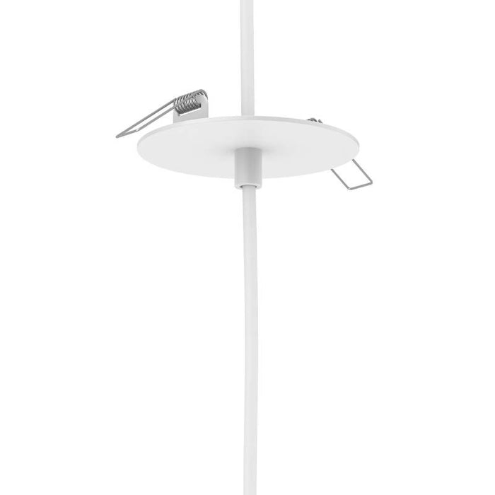 Dals PDC18-CC Nova 1-lt 18" LED Cylindrical Hanging Pendant with Flat Canopy, 3CCT Selectable - White