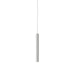 Dals PDC18-CC Nova 1-lt 18" LED Cylindrical Hanging Pendant with Flat Canopy, 3CCT Selectable - Sandblasted Aluminum