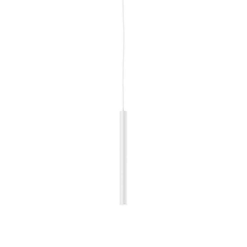Dals PDC18-CC Nova 1-lt 18" LED Cylindrical Hanging Pendant with Flat Canopy, 3CCT Selectable - White