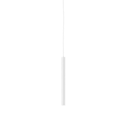 Dals PDC18-CC Nova 1-lt 18" LED Cylindrical Hanging Pendant with Flat Canopy, 3CCT Selectable - White