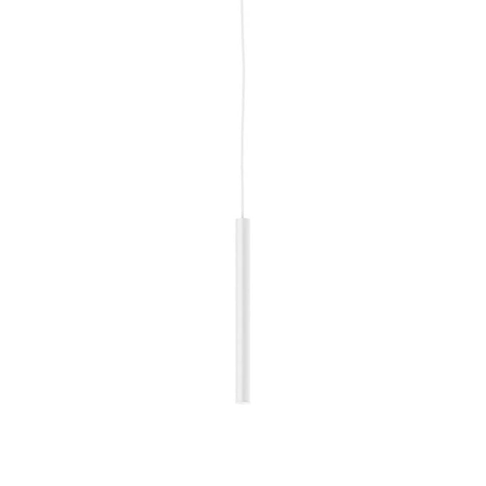 Dals PDC18-CC Nova 1-lt 18" LED Cylindrical Hanging Pendant with Flat Canopy, 3CCT Selectable - White
