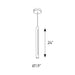 Dals PDLED120-24 1-lt 24" LED Cylindrical Pendant, 3CCT Selectable