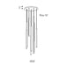 Dals PDLED120-8 8-lt 26" LED Cylindrical Pendant Round Cluster, 3CCT Selectable