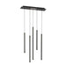 Dals PDLED120-55Q 5-lt 47" LED Cylindrical Pendant Rectangular Cluster, 3CCT Selectable