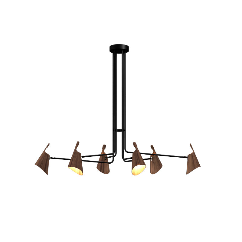 Accord 1447 Balance 6-lt 61" LED Pendant-American Walnut