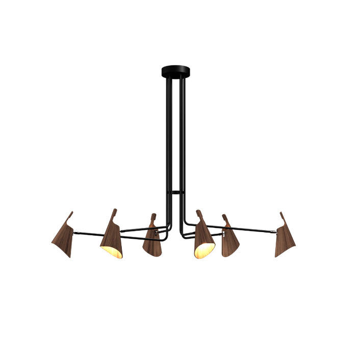 Accord 1447 Balance 6-lt 61" LED Pendant-American Walnut