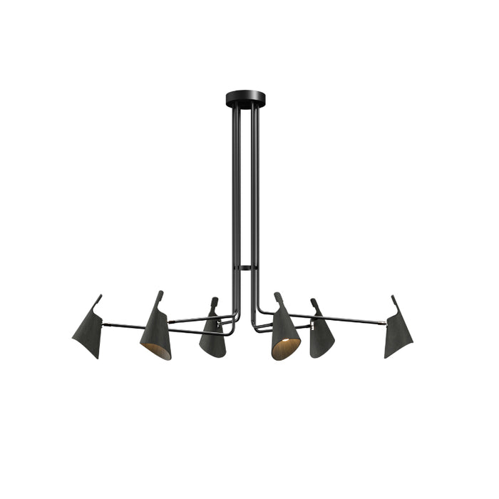 Accord 1447 Balance 6-lt 61" LED Pendant-Charcoal