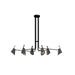 Accord 1447 Balance 6-lt 61" LED Pendant-Organic lead Grey
