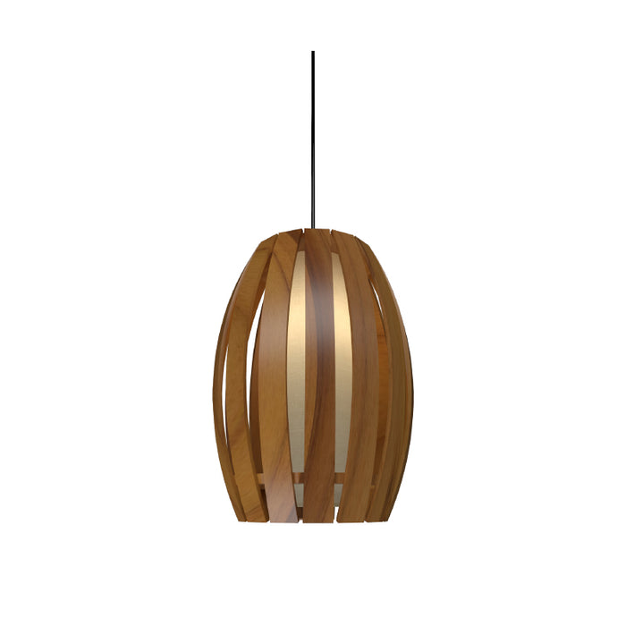 Accord 303 Barril 1-lt 8" LED Pendant-Teak