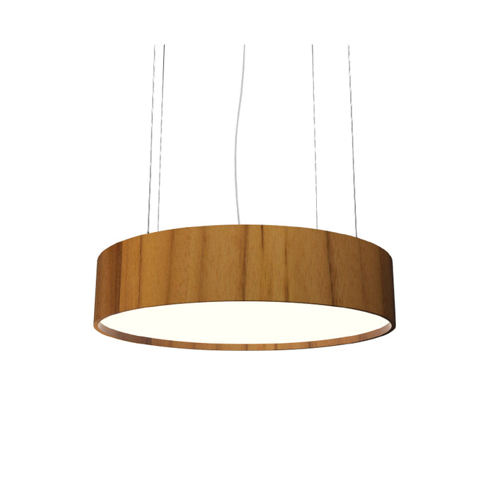 Accord 1037 Cylindrical 3-lt 24" LED Pendant-Teak