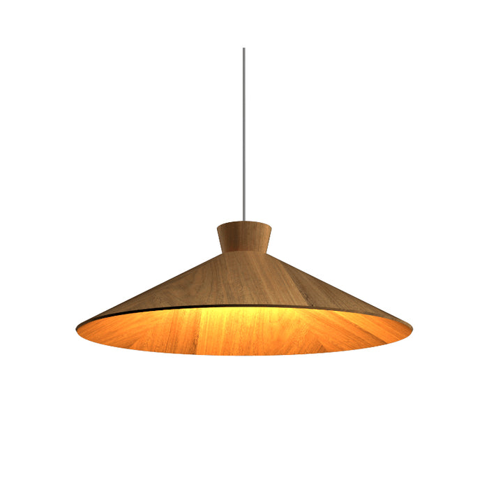 Accord 1475 Conical 1-lt 25" LED Pendant-Louro Freijo