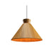 Accord 1474 Conical 1-lt 16" LED Pendant-Louro Freijo