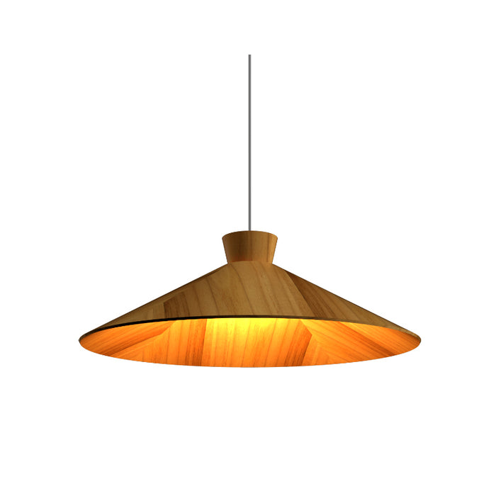 Accord 1475 Conical 1-lt 25" LED Pendant-Teak