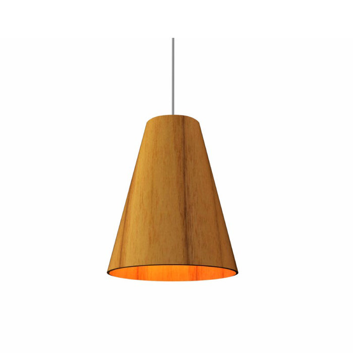 Accord 1483 Conical 1-lt 11" LED Pendant-Teak