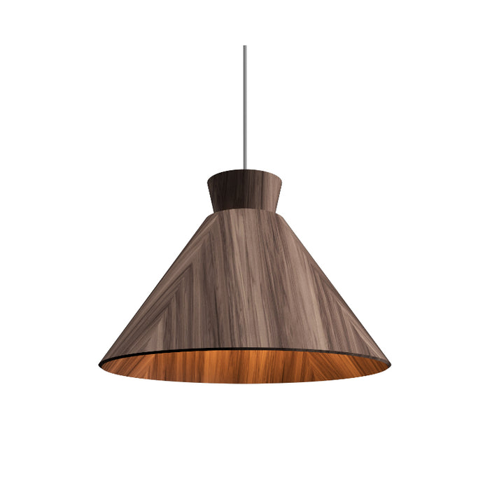 Accord 1474 Conical 1-lt 16" LED Pendant-American Walnut