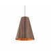 Accord 1483 Conical 1-lt 11" LED Pendant-American Walnut