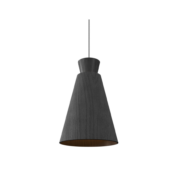 Accord 1473 Conical 1-lt 11" LED Pendant-Organic lead Grey