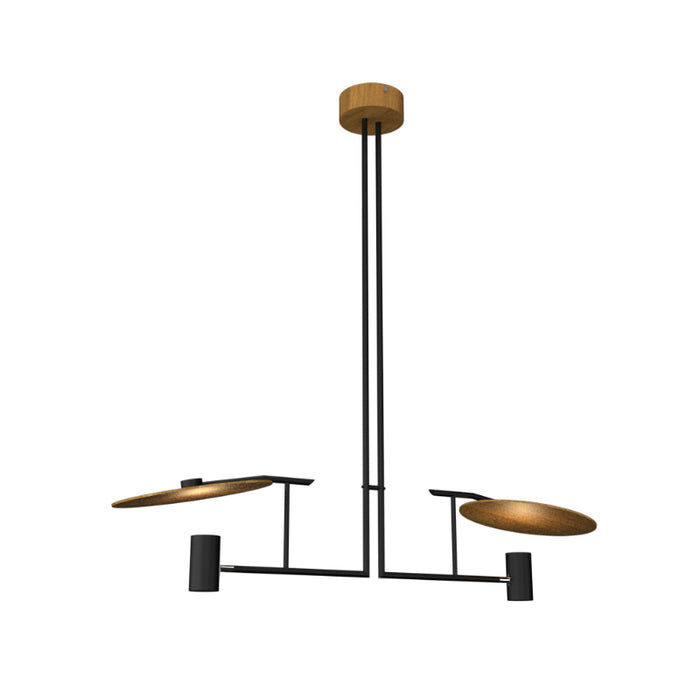 Accord 1421 Dot 2-lt 43" LED Pendant-Louro Freijo