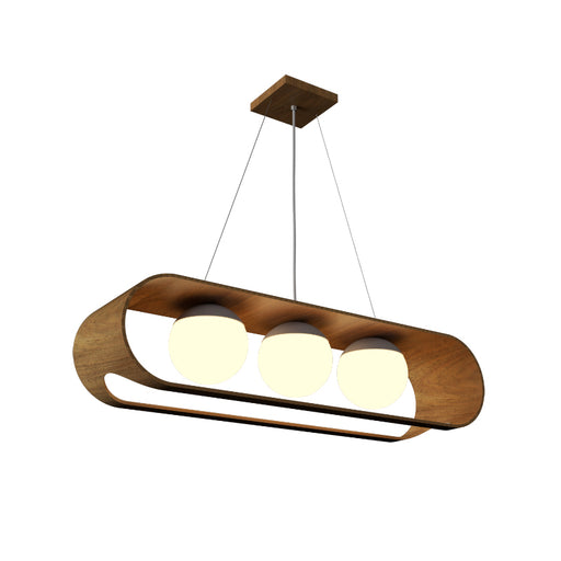 Accord 1448 Sfera 3-lt 33" LED Pendant-Louro Freijo