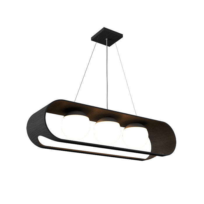 Accord 1448 Sfera 3-lt 33" LED Pendant-Organic lead Grey
