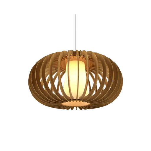 Accord 1217 Stecche Di Legno 1-lt 19" LED Pendant-Louro Freijo