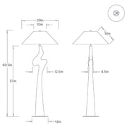 Arteriors PFC22 Nicolette 1-lt 70" Tall Floor Lamp