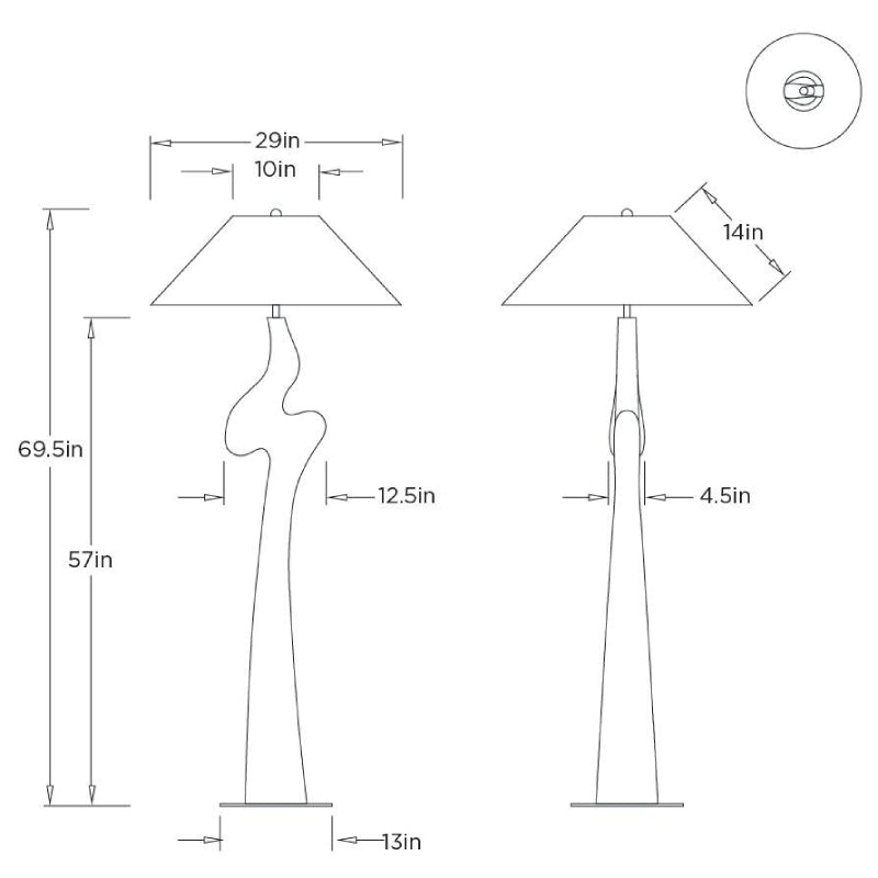 Arteriors PFC22 Nicolette 1-lt 70" Tall Floor Lamp