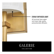 Hinkley 41011 Avenue White Acrylic 1-lt 9" Tall LED Wall Sconce