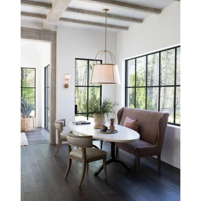 Hinkley 4890 Clarke 1-lt 16" Tall LED Wall Sconce, Linen Shade
