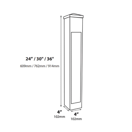 Focus Industries PL23LG 24" Tall LED Path Light, 12V