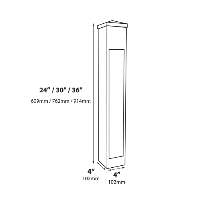 Focus Industries PL23LG 24" Tall LED Path Light, 12V
