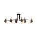 Accord 5104 Balance 6-lt 61" LED Semi Flush-Imbuia