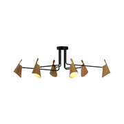 Accord 5104 Balance 6-lt 61" LED Semi Flush-Louro Freijo