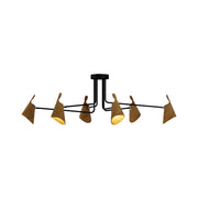Accord 5104 Balance 6-lt 61" LED Semi Flush-Teak