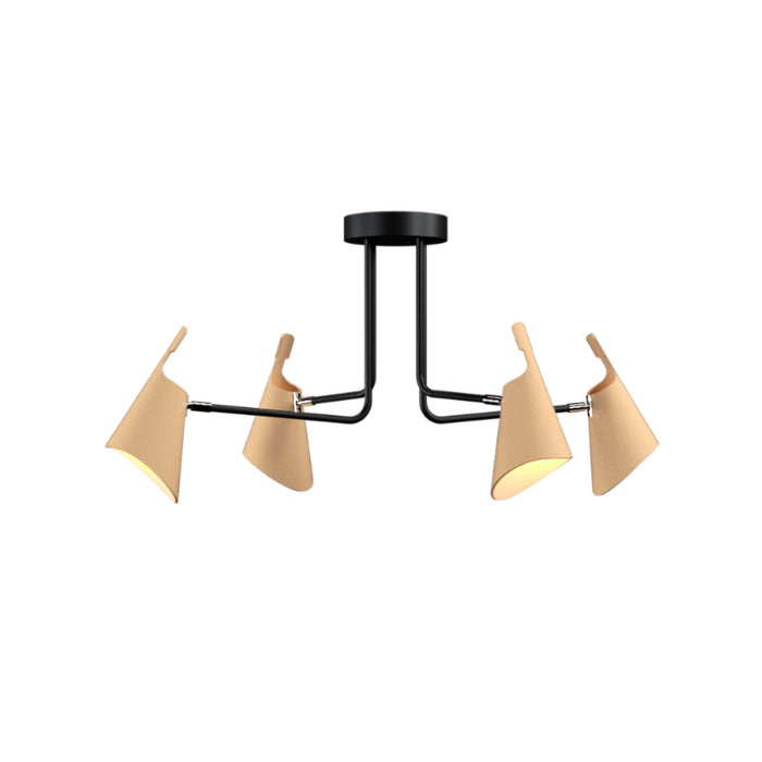 Accord 5105 Balance 4-lt 39" LED Semi Flush-Organic Cappuccino