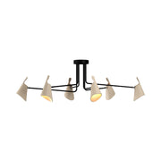 Accord 5104 Balance 6-lt 61" LED Semi Flush-Organic Cappuccino