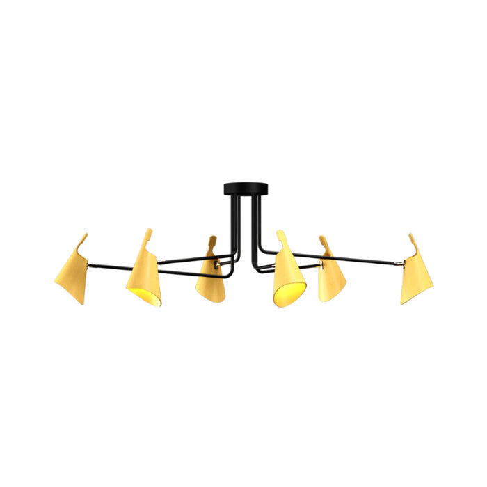 Accord 5104 Balance 6-lt 61" LED Semi Flush-Organic Gold