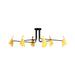 Accord 5104 Balance 6-lt 61" LED Semi Flush-Organic Gold