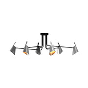 Accord 5104 Balance 6-lt 61" LED Semi Flush-Organic lead Grey