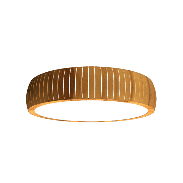 Accord 5042LED Barrel 1-lt 35" LED Flush Mount-Teak