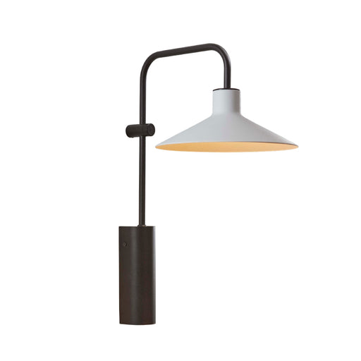 Bover Platet A/02 1-lt 16" Tall LED Wall Sconce, Switch LED-Light Grey